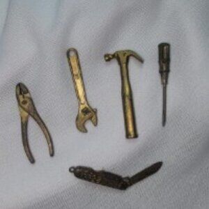 Vintage Intercast Miniature Tool Set COMPLETE Blue Case GRC Rochester NY Diecast